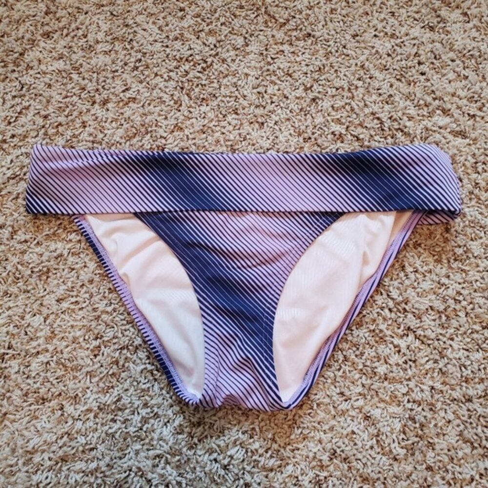 VICTORIA'S SECRET PURPLE SWIM BOTTOMS SZ LARGE